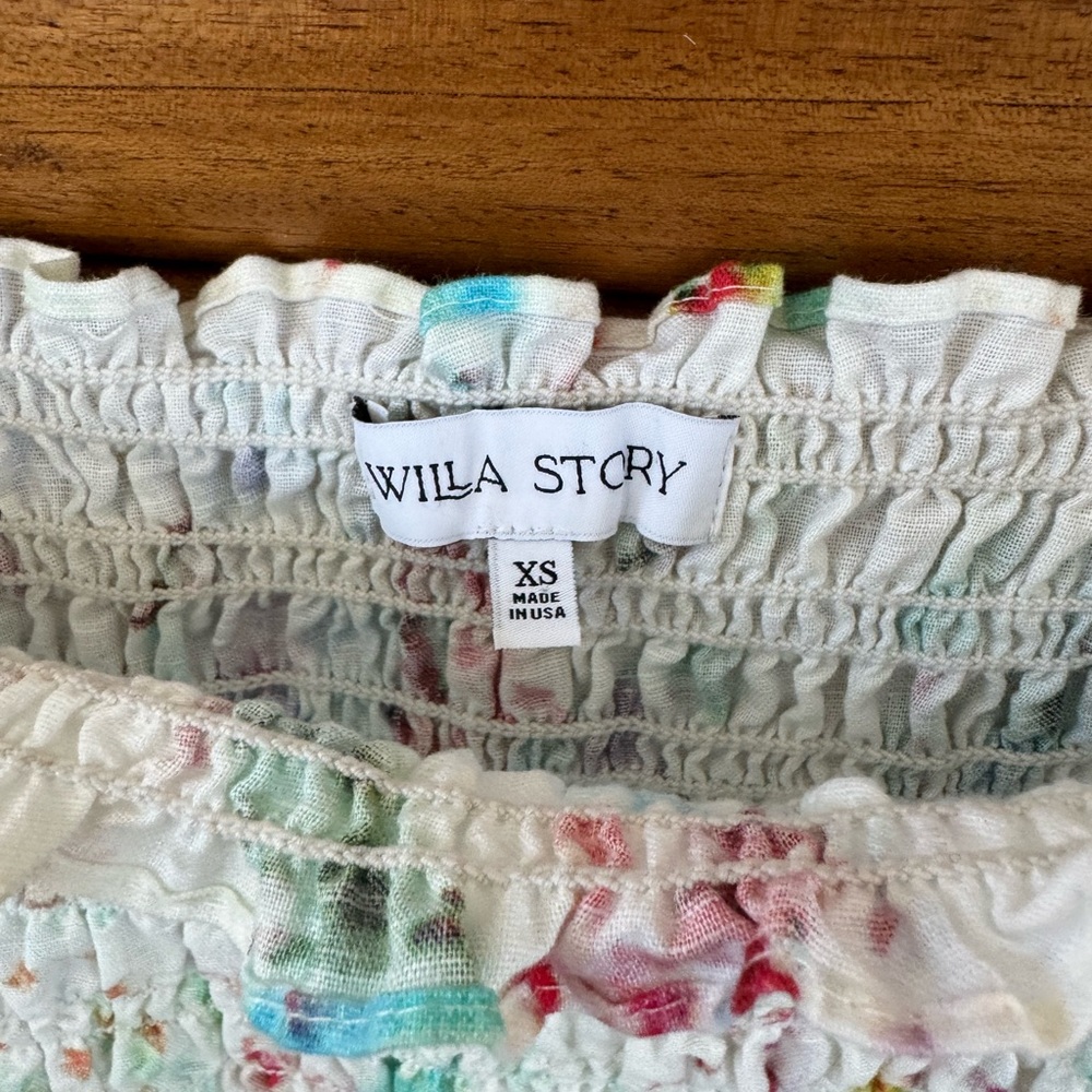 SOLD: Willa Story Linen Tie Dye top. XS